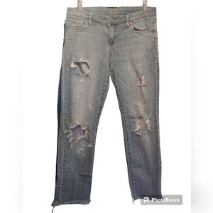 Kut From The Kloth Demin Jeans Size 8 Distressed